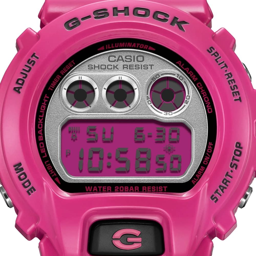 CASIO 卡西歐 G-SHOCK 經典系列 運動電子錶 粉 DW-6900RCS-4_50mm