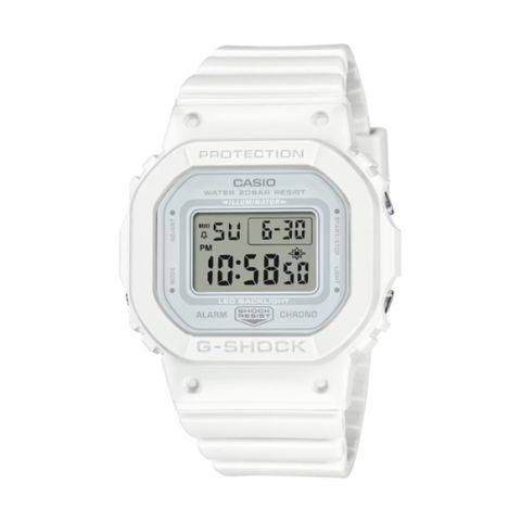 【CASIO G-SHOCK】簡約經典純色系休閒運動腕錶-牛奶白/GMD-S5600BA-7/台灣總代理公司貨享一年保固