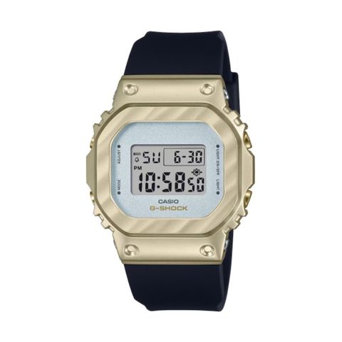 【CASIO G-SHOCK】光影波紋復古金屬感方形時尚腕錶-柔雅金/GM-S5600BC-1/台灣總代理公司貨享一年保固