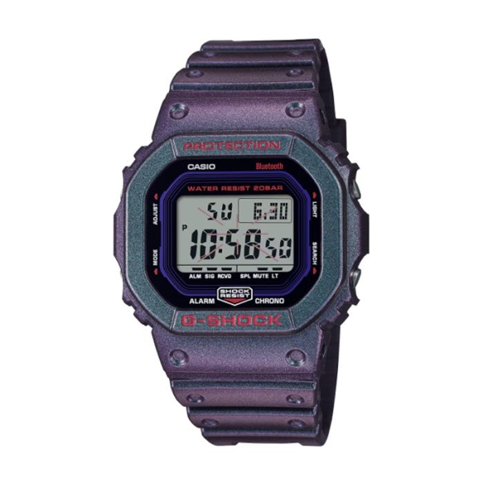  【CASIO G-SHOCK】遊戲玩家系列方形電子腕錶-午夜紫/DW-B5600AH-6/台灣總代理公司貨享一年保固