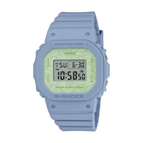 【CASIO G-SHOCK】植物柔和色調方形電子腕錶-迷霧藍/GMD-S5600NC-2/台灣總代理公司貨享一年保固