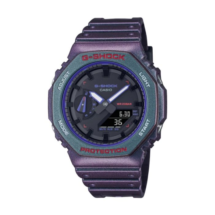  【CASIO G-SHOCK】遊戲玩家系列藍芽雙顯腕錶-午夜紫/GA-B001AH-6A/台灣總代理公司貨享一年保固