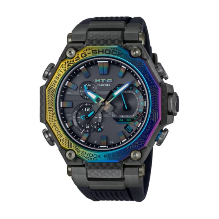  【CASIO G-SHOCK】MT-G系列八角炫光太陽能藍芽運動腕錶-炫光黑/MTG-B2000YR-1A/台灣總代理公司貨享一年保固