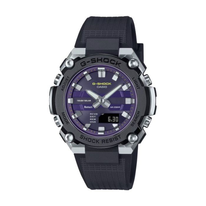  【CASIO G-SHOCK】G-STEEL系列超纖薄雙顯腕錶-神秘紫/GST-B600A-1A6/台灣總代理公司貨享一年保固