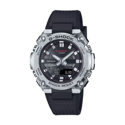 【CASIO G-SHOCK】G-STEEL系列超纖薄雙顯腕錶-帥氣黑/GST-B600-1A/台灣總代理公司貨享一年保固