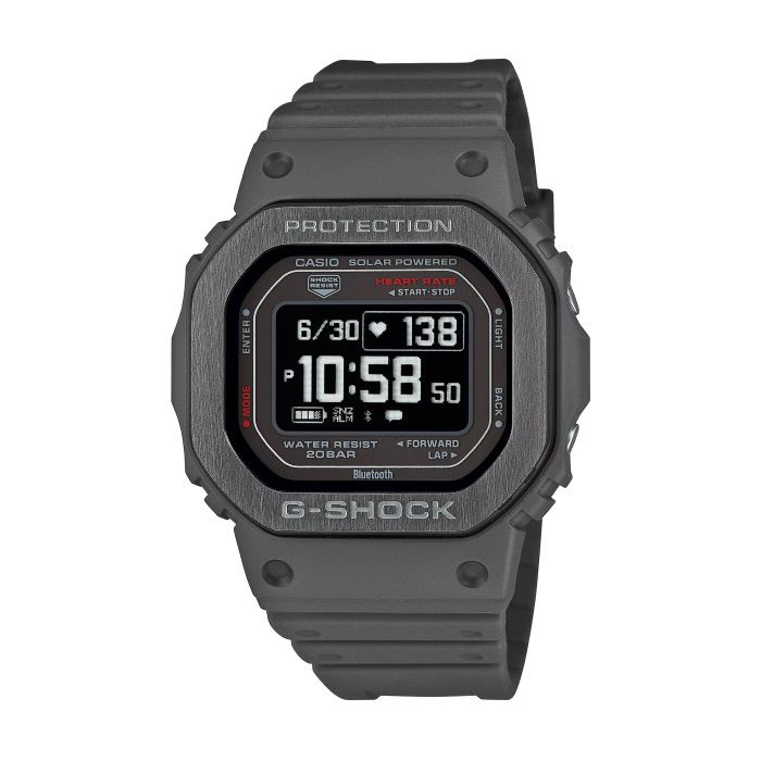  【CASIO G-SHOCK】G-SQUAD系列方形多功能腕錶-純黑款/DW-H5600MB-8/台灣總代理公司貨享一年保固