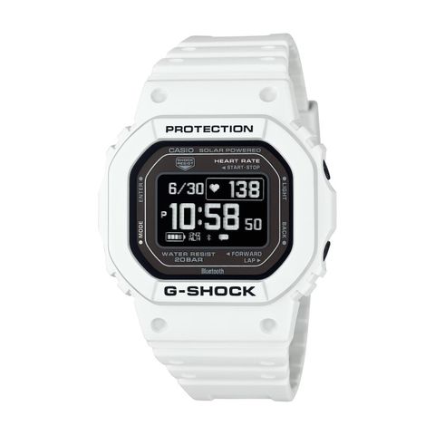 【CASIO G-SHOCK】G-SQUAD系列方形多功能腕錶-純白款/DW-H5600-7/台灣總代理公司貨享一年保固