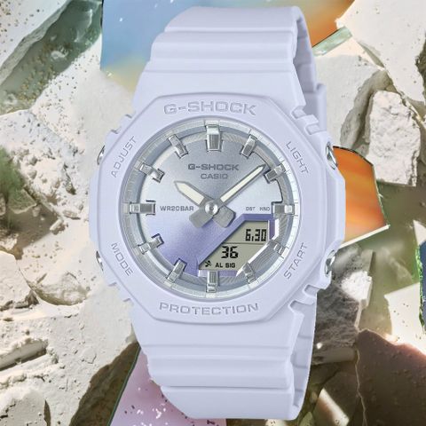 ▶新品到貨◀CASIO卡西歐 G-SHOCK 夏季日落 雙顯腕錶-紫 母親節 禮物 GMA-P2100SG-2A