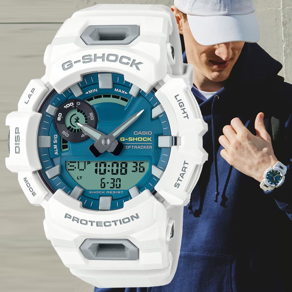 CASIO 卡西歐 G-SHOCK 藍牙連線 海灘運動雙顯腕錶 禮物推薦 送禮首選 GBA-900CB-7A