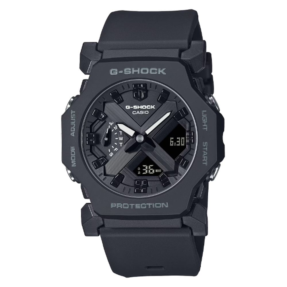 CASIO 卡西歐   G-SHOCK 未來時尚 小巧纖薄雙顯錶-黑色 GA-2300-1A 防水200米