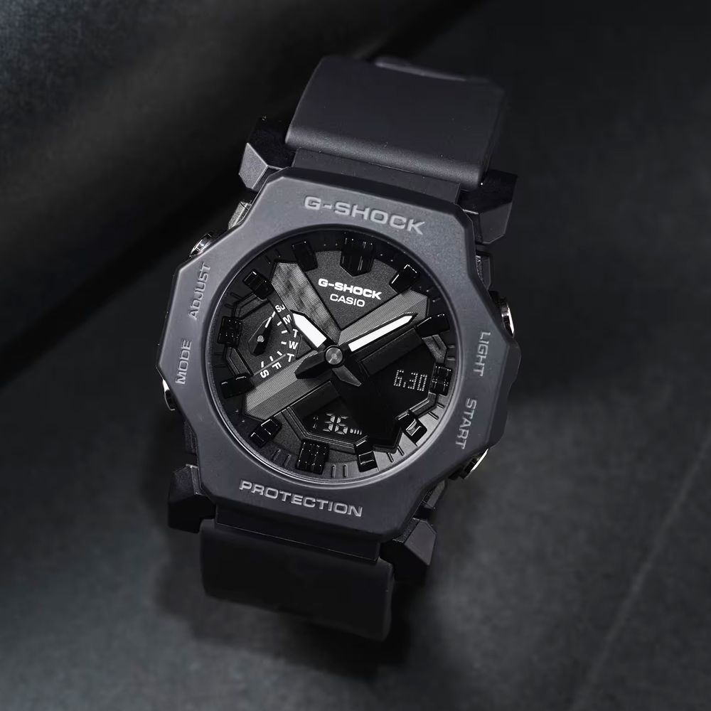 CASIO 卡西歐   G-SHOCK 未來時尚 小巧纖薄雙顯錶-黑色 GA-2300-1A 防水200米