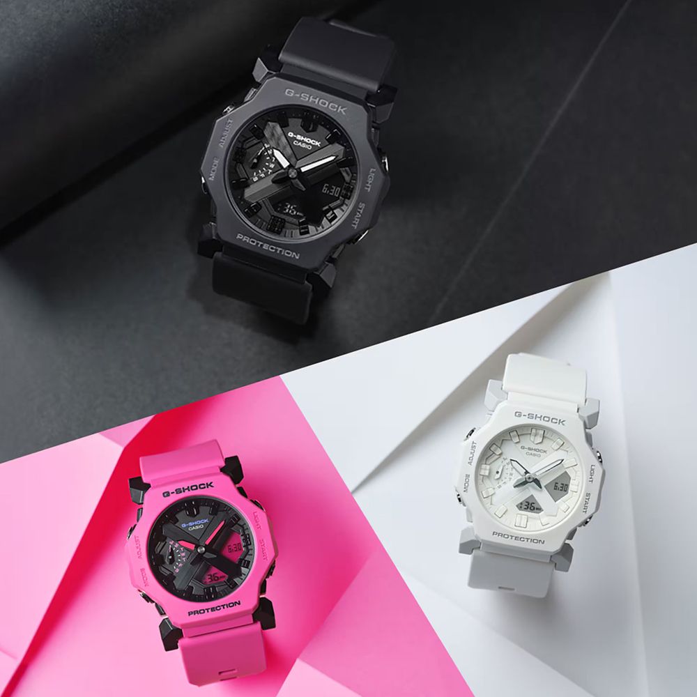 CASIO 卡西歐   G-SHOCK 未來時尚 小巧纖薄雙顯錶-黑色 GA-2300-1A 防水200米