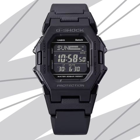 CASIO 卡西歐 G-SHOCK 未來時尚 智慧藍芽 計步器 纖薄電子錶-黑色 GD-B500-1 防水200米