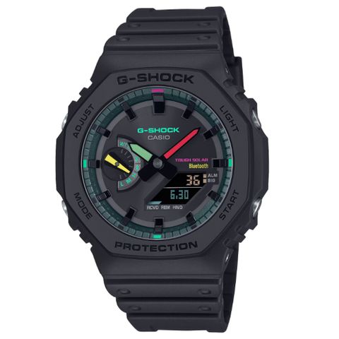 CASIO 卡西歐 G-SHOCK 藍牙 太陽能電力 電競時尚 搶眼螢光 八角形錶殼 GA-B2100MF-1A_45.4mm