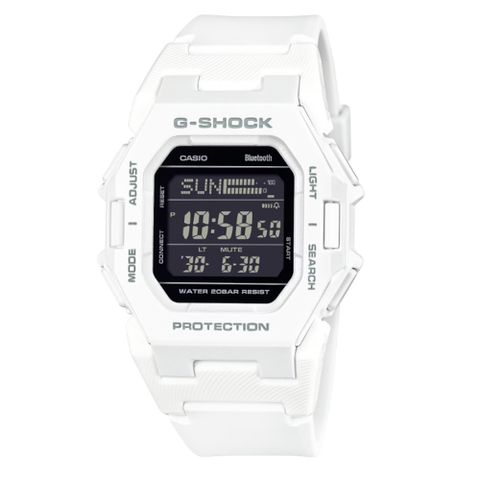 CASIO 卡西歐 G-SHOCK 藍牙 簡約輕巧型 數位電子錶款 白 GD-B500-7_41.5mm