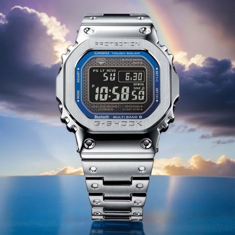 熱銷品牌▼日系手錶CASIO 卡西歐 G-SHOCK 全金屬太陽能藍芽手錶 GMW-B5000D-2