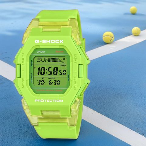 熱銷品牌▼日系手錶CASIO 卡西歐 G-SHOCK 纖薄時尚未來感藍牙運動電子錶 手錶-螢光黃 GD-B500S-3