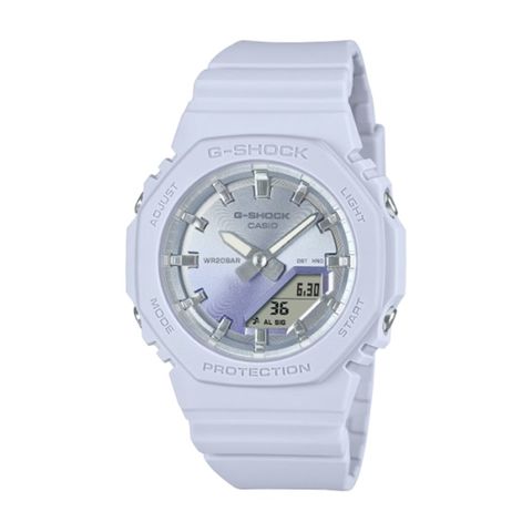 【CASIO G-SHOCK】落日時刻精巧八角時尚腕錶-寶寶藍/GMA-P2100SG-2A/台灣總代理公司貨享一年保固