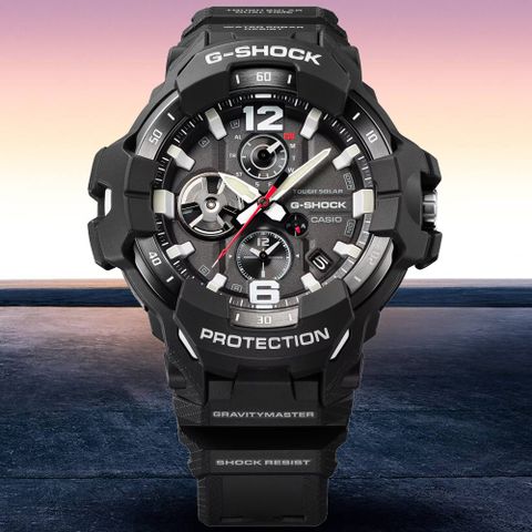 ▶新款到貨◀CASIO卡西歐 G-SHOCK 太陽能x藍牙連線 碳核心防護 飛行腕錶 禮物推薦 畢業禮物 GR-B300-1A