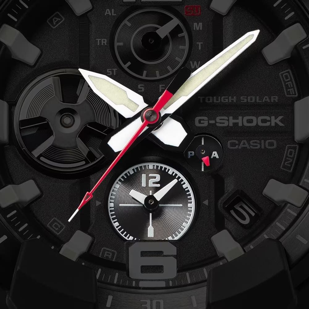 CASIO 卡西歐 G-SHOCK 藍牙 飛行錶 碳纖維防護 經典黑 GR-B300-1A_54.7mm