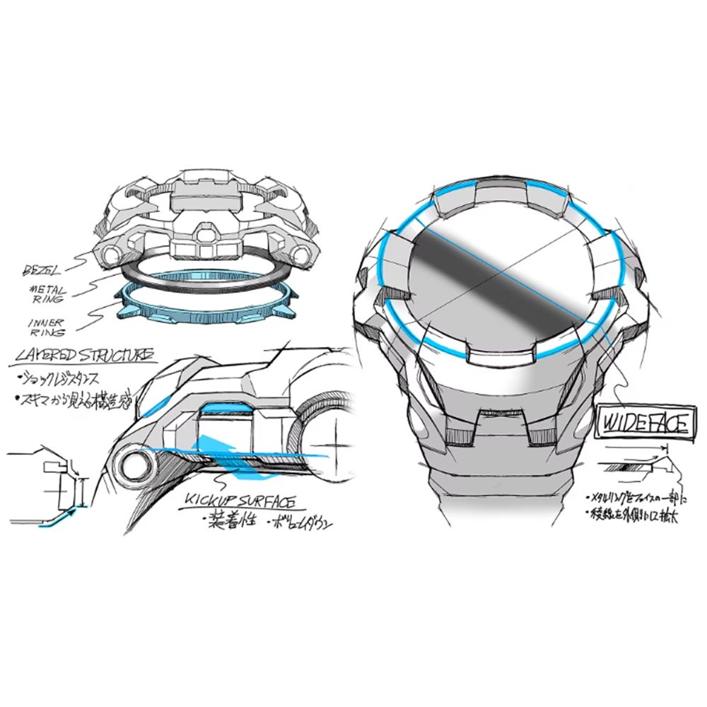 CASIO 卡西歐 G-SHOCK 藍牙 飛行錶 碳纖維防護 灰藍 GR-B300-8A2_54.7mm