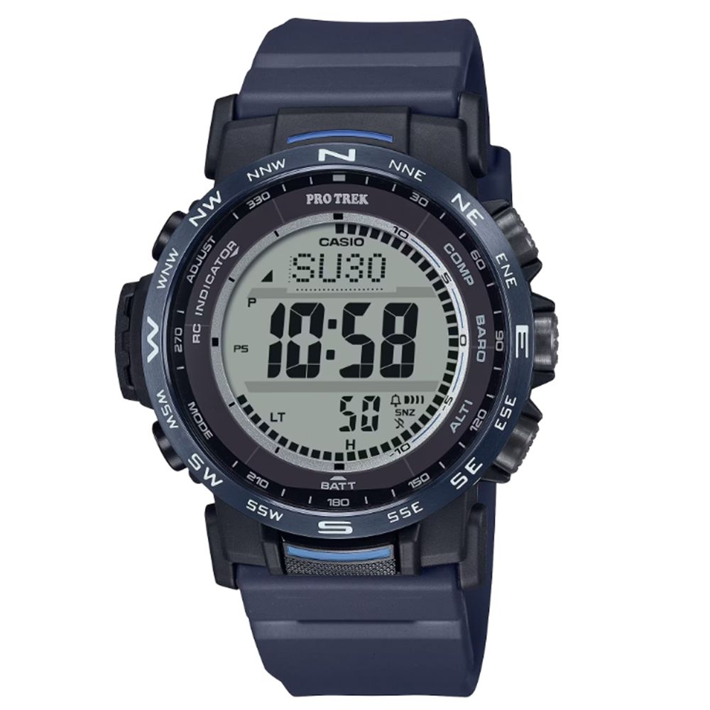 CASIO 卡西歐 PRO TREK 電波 太陽能電力 三重感應器 戶外探險 PRW-35Y-2_44.6mm