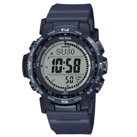 CASIO 卡西歐 PRO TREK 電波 太陽能電力 三重感應器 戶外探險 PRW-35Y-2_44.6mm