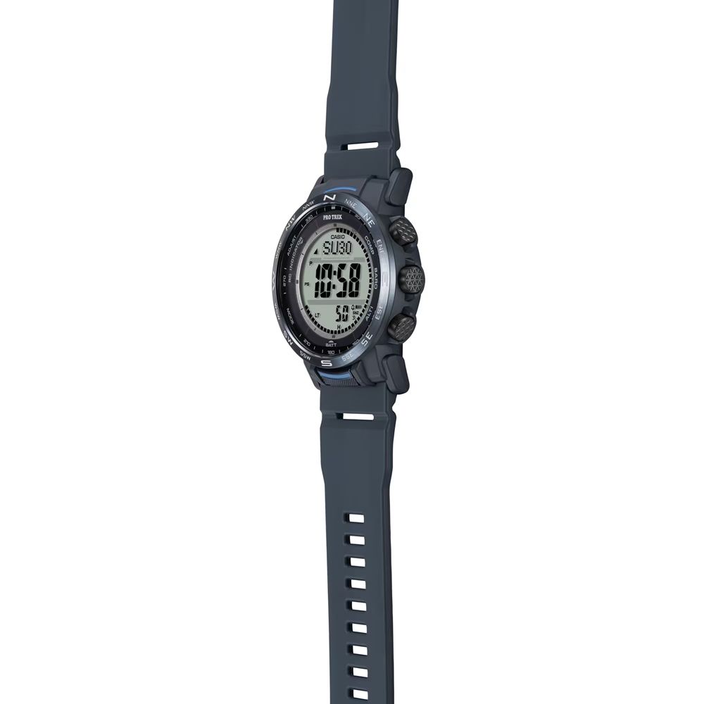 CASIO 卡西歐 PRO TREK 電波 太陽能電力 三重感應器 戶外探險 PRW-35Y-2_44.6mm