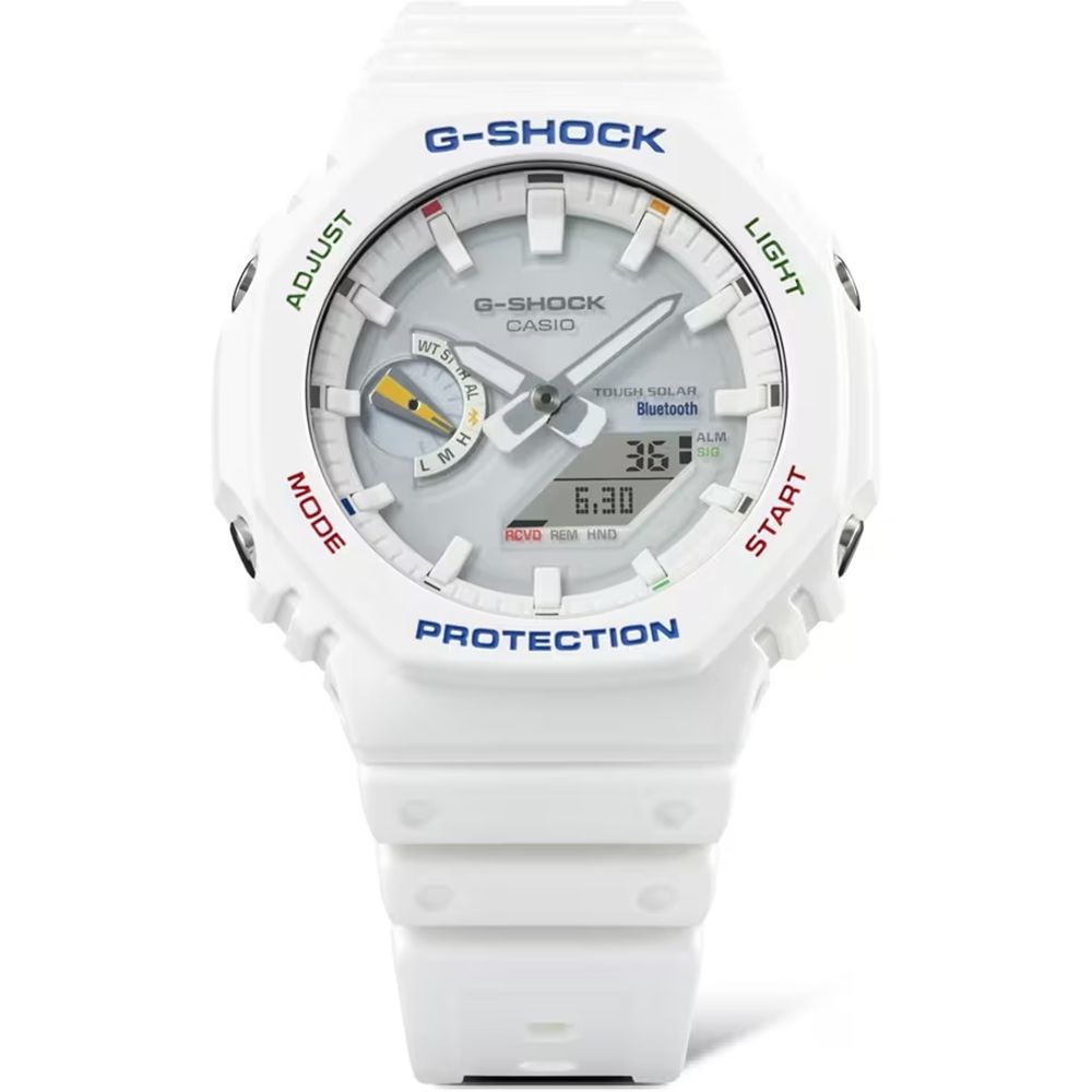 CASIO 卡西歐 G-SHOCK 藍牙太陽能電力 白 GA-B2100FC-7A_45.4mm