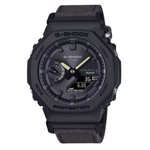 CASIO 卡西歐 G-SHOCK 太陽能X藍牙連線 環保雙顯腕錶 黑 GA-B2100CT-1A5_45.4mm