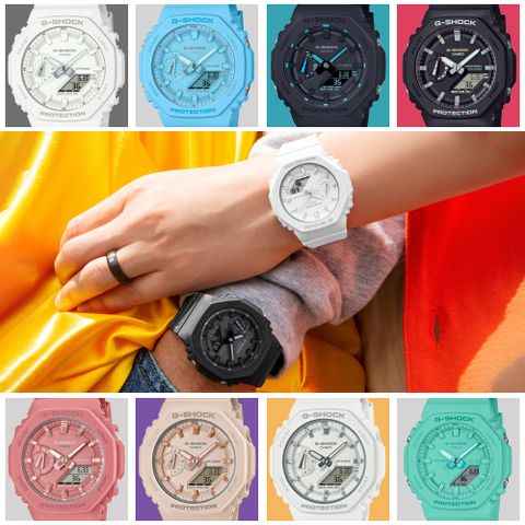 CASIO G-SHOCK 極簡風格八角造型計時錶 GA-2100系列 (多款任選)
