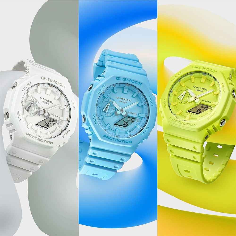 CASIO 卡西歐  G-SHOCK 極簡風格八角造型計時錶 GA-2100系列 (多款任選)