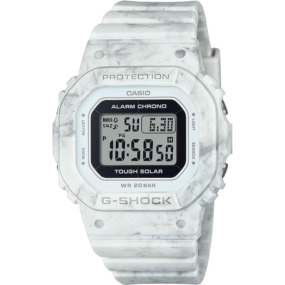 CASIO 卡西歐   G-SHOCK 大理石紋 太陽能方形女錶 GMS-S5600RT-7