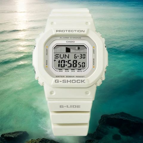 CASIO 卡西歐 G-SHOCK 衝浪運動方形女錶 GLX-S5600-7B