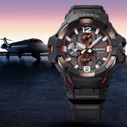 CASIO 卡西歐 G-SHOCK MASTER OF G 專業航空錶 太陽能藍芽飛行錶 GR-B300-1A4