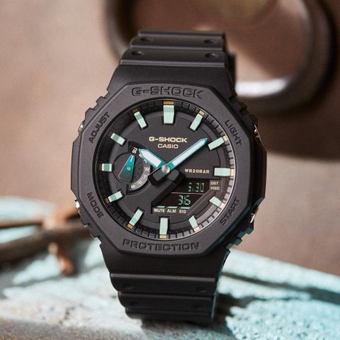 CASIO 卡西歐 G-SHOCK 新古典鏽鐵八角造型計時錶/GA-2100RC-1A