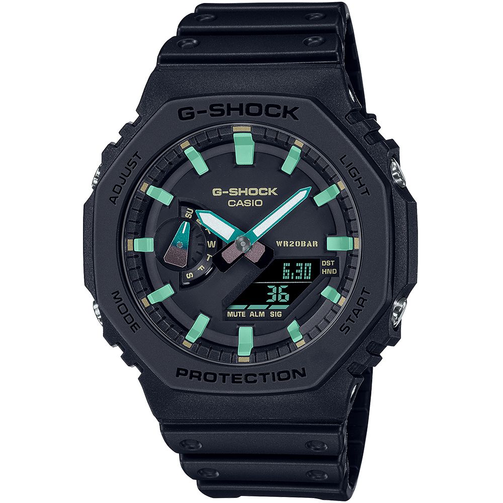 CASIO 卡西歐  G-SHOCK 新古典鏽鐵八角造型計時錶/GA-2100RC-1A