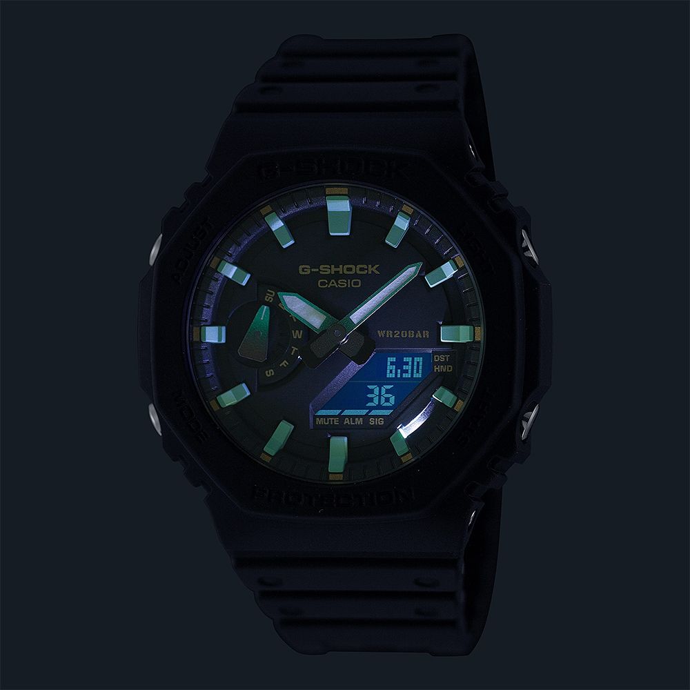 CASIO 卡西歐  G-SHOCK 新古典鏽鐵八角造型計時錶/GA-2100RC-1A