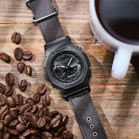 CASIO卡西歐 G-SHOCK 經典八角錶殼 太陽能x藍牙連線 環保雙顯腕錶 GA-B2100CT-1A5