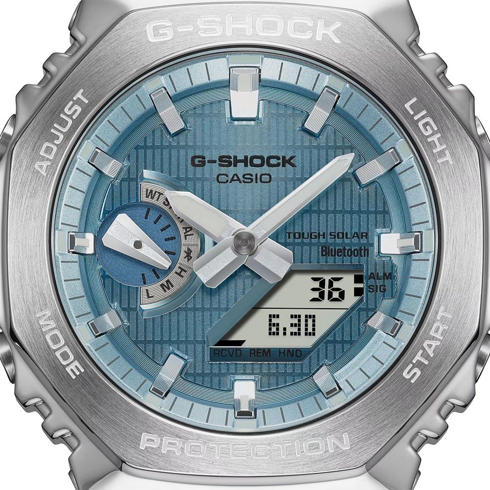 ADJUSTMODEGSHOCKMHG-SHOCKCASIOTOUGH SOLARBluetoothALM6.30RCVD REM HNDPROTECTIONSIGLIGHTSTART