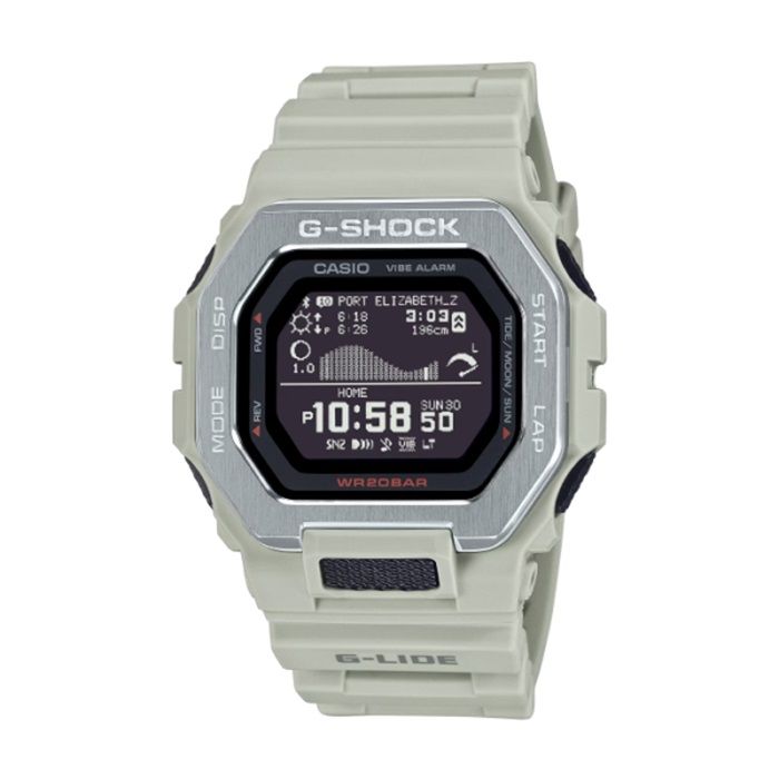  【CASIO G-SHOCK】G-LIDE方形運動腕錶-柔沙色/GBX-100-8/台灣總代理公司貨享一年保固