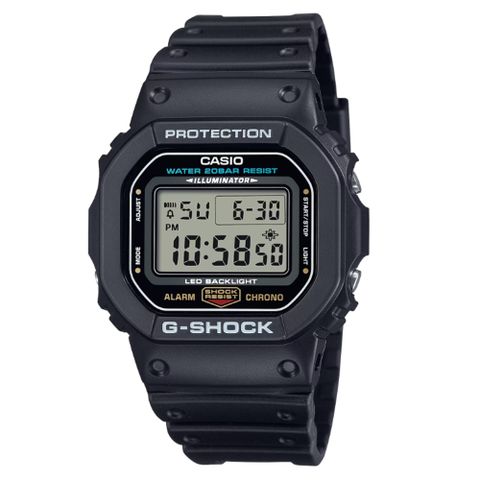 CASIO 卡西歐 G-SHOCK 街頭潮流 時尚黑 經典方型 DW-5600UE-1_42.8mm