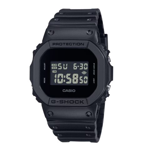 CASIO 卡西歐 G-SHOCK 簡單率性 全黑設計 經典方形系列_DW-5600UBB-1_42.8mm