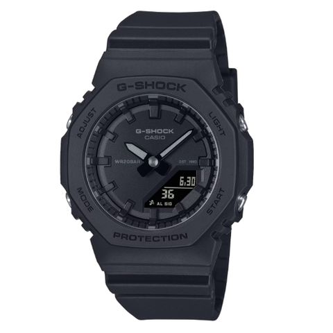 CASIO 卡西歐 G-SHOCK 大膽率性 霧面黑 經典雙顯電子錶 GMA-P2100BB-1A_40.2mm