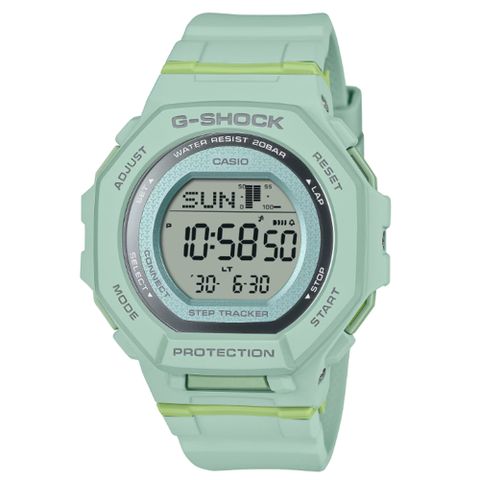 CASIO 卡西歐 G-SHOCK 自然色調 步數測量 藍牙 薄荷綠 運動休閒系列 GMD-B300-3_43.8mm