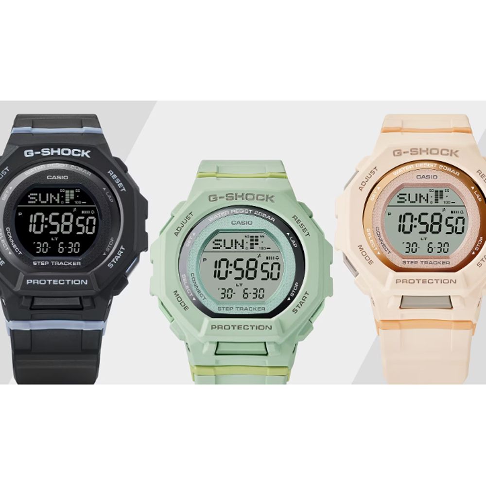 CASIO 卡西歐 G-SHOCK 自然色調 步數測量 藍牙 氣質粉 運動休閒系列 GMD-B300-4_43.8mm