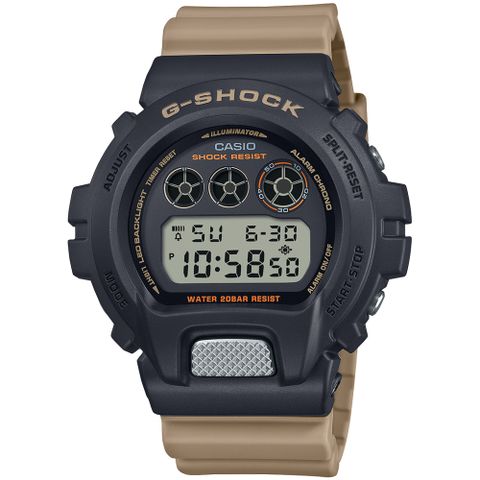 CASIO 卡西歐 G-SHOCK 荒野沙漠數位電子腕錶/卡其x黑框(DW-6900TU-1A5)