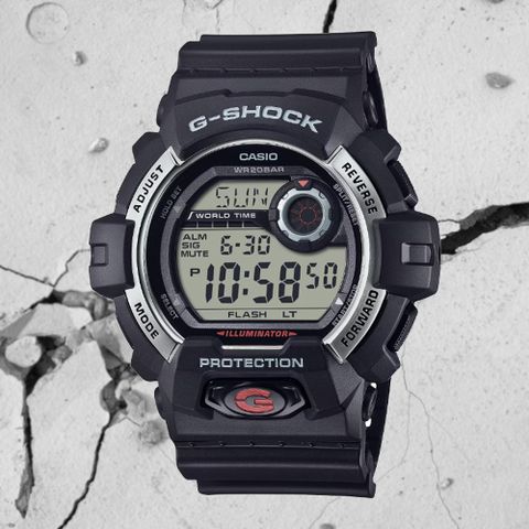 CASIO 卡西歐 G-SHOCK 大錶殼 實用功能 大型易讀電子錶 G-8900S-1