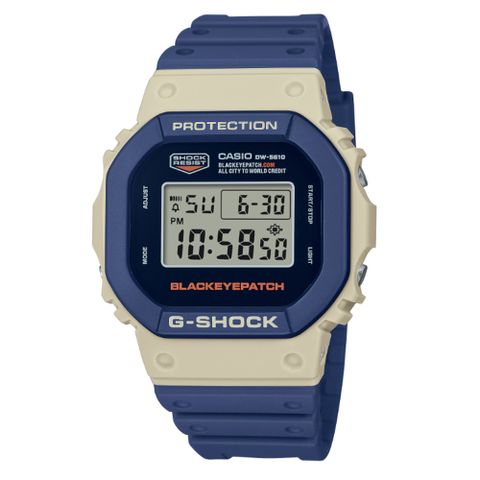 CASIO 卡西歐 G-SHOCK x BlackEyePatch 限量聯名 純正商品 經典方型 DW-5610BEP-2_43.8mm