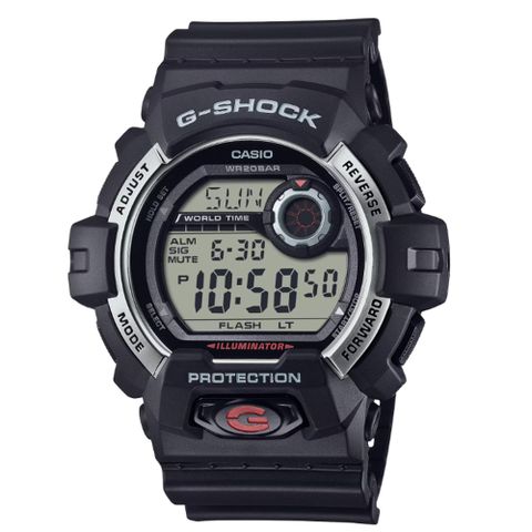 CASIO 卡西歐 G-SHOCK 經典黑 清析易讀 數位顯示 G-8900S-1_52.5mm